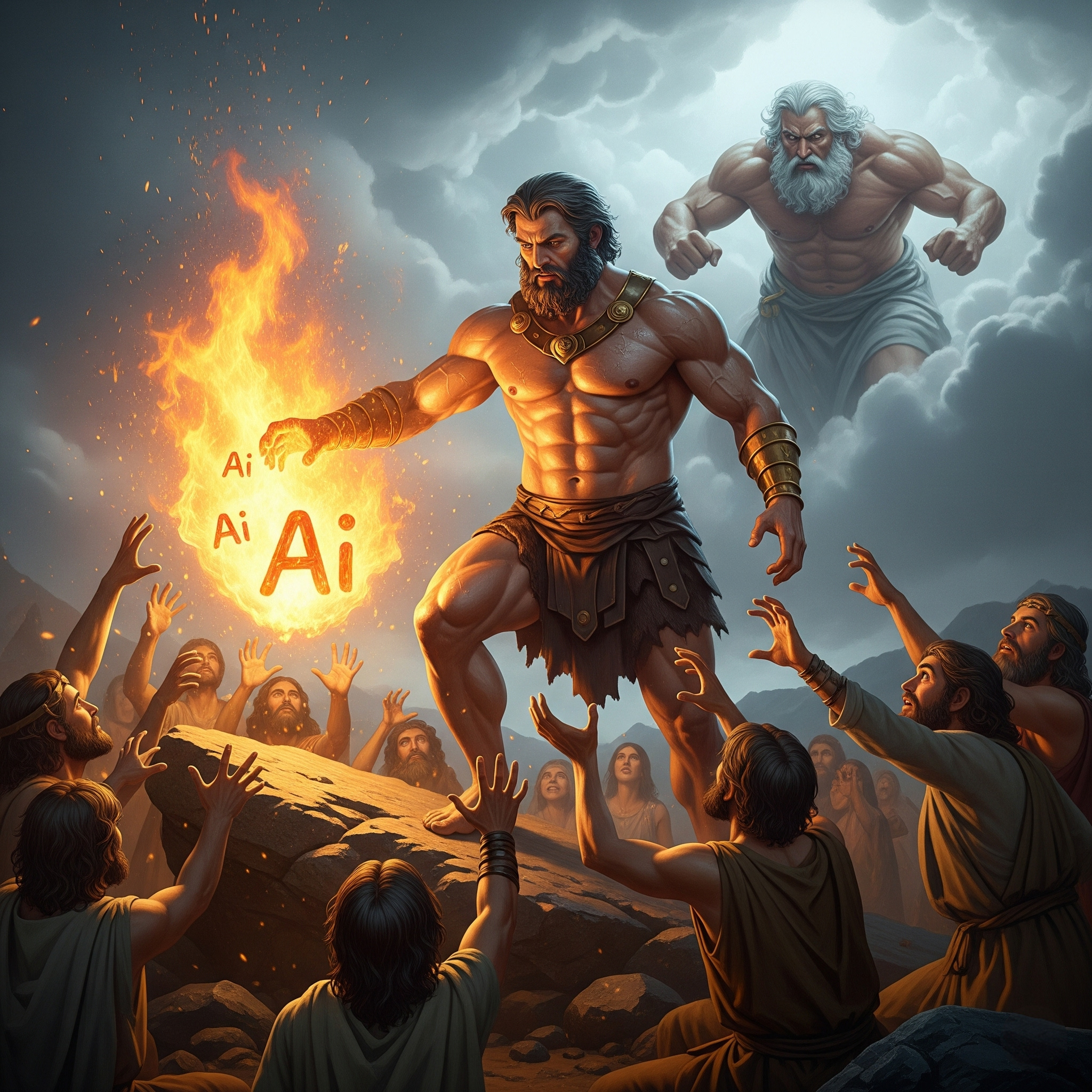 Prometheus giving AI fire